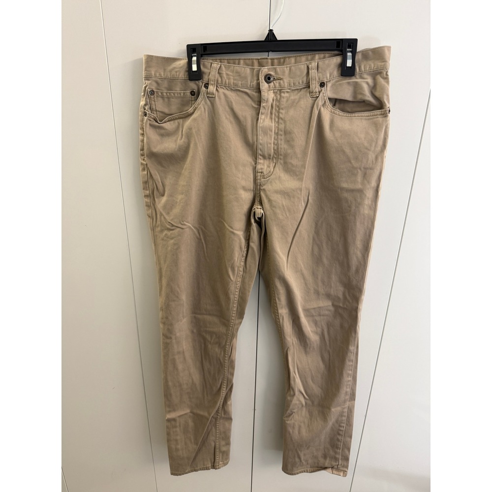 Vintage Polo Ralph Lauren Stretch Slim Straight Fit Khaki Pants Tan Mens 36x32